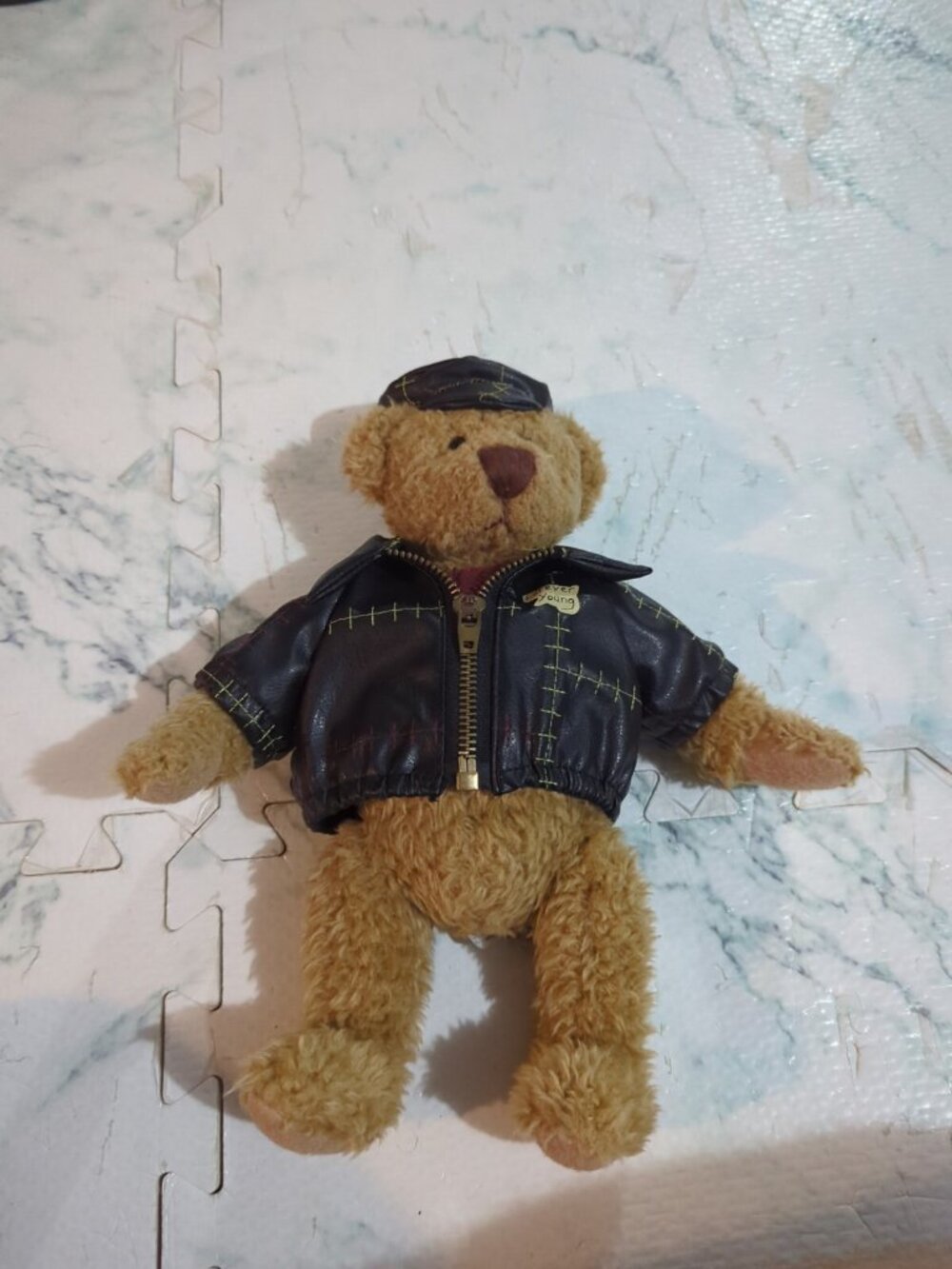 Ganz Cottage Collectible Plush Bear "Harley" Davidson Jointed 10"  Forever Young